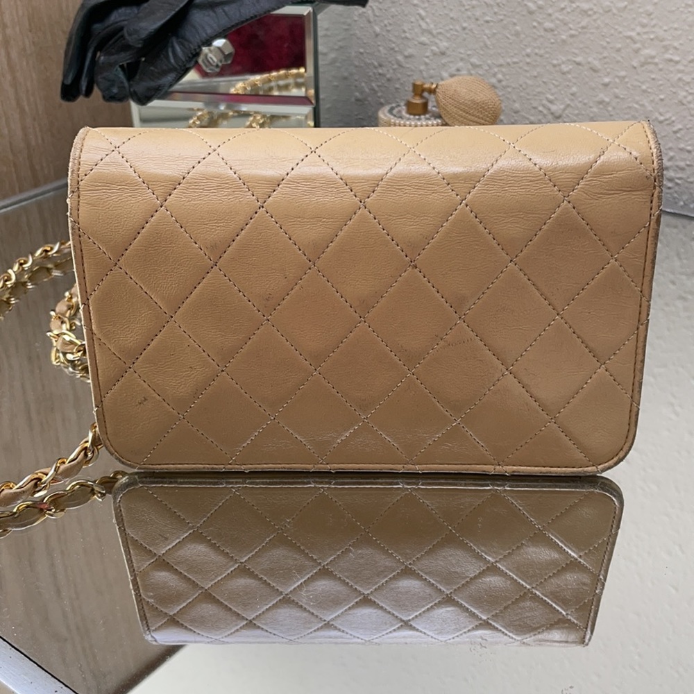 Authentic Tan Chanel Bag - Picture 10 of 12